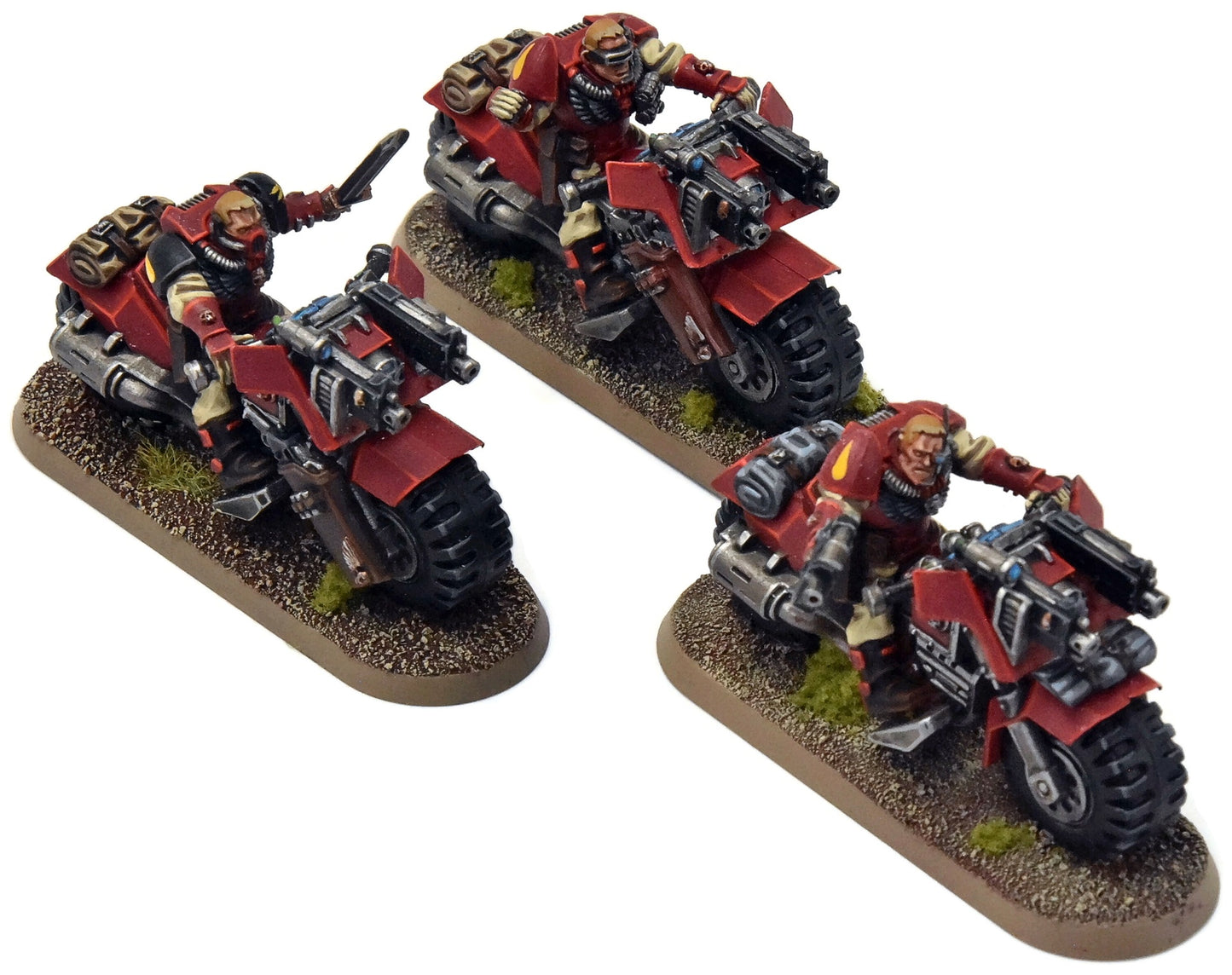 BLOOD ANGELS 3 Scouts Bike #3 PRO PAINTED Warhammer 40K Bikes