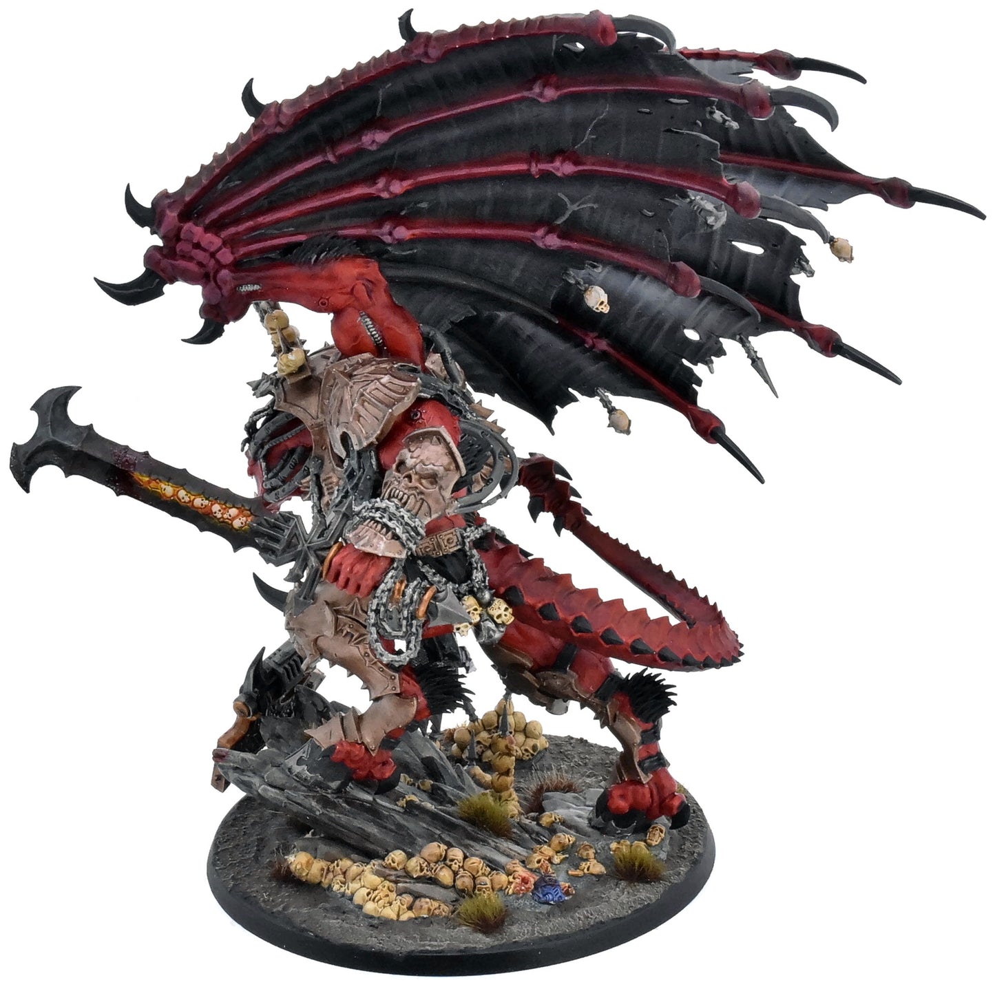 CHAOS SPACE MARINES Angron Daemon Primarch Of Khorne #1 WELL PAINTED 40K