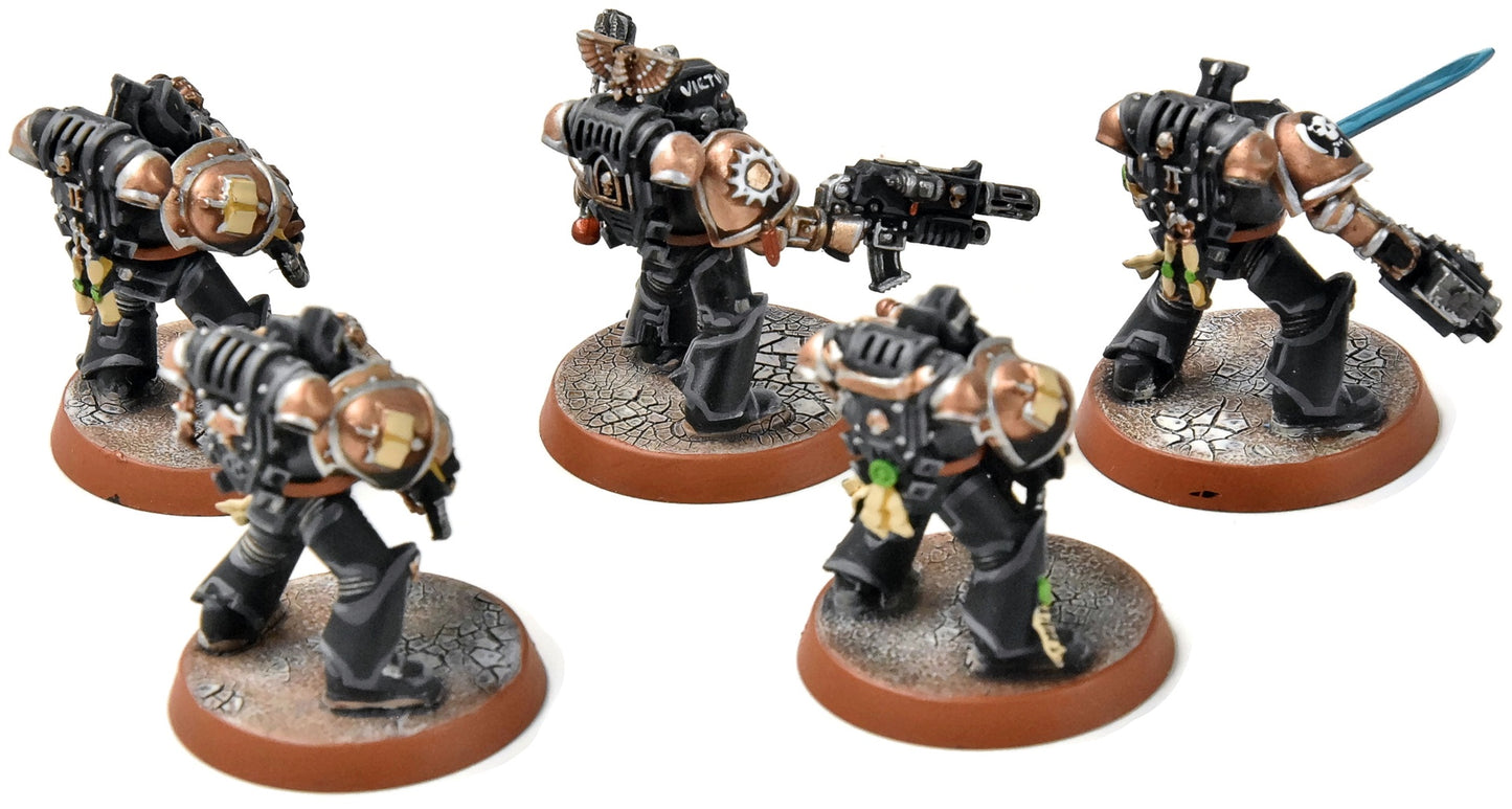 SPACE MARINES 5 Veterans with Special Weapons #1 missing one head PRO PAINTED