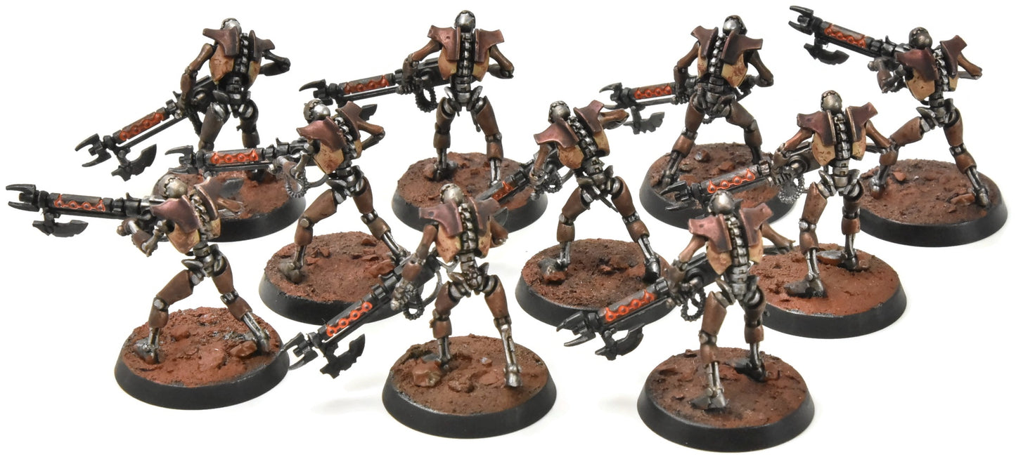 NECRONS 10 Warriors #4 WELL PAINTED Warhammer 40K 6761