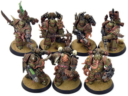 DEATH GUARD 7 Plague Marines #4 WELL PAINTED Warhammer 40K