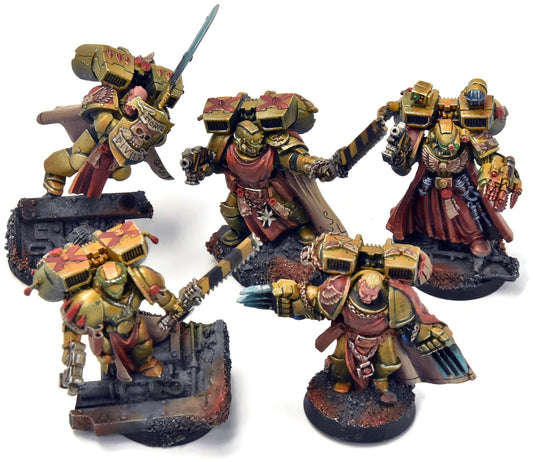 BLOOD ANGELS 5 Vanguard Veterans #24 4 METAL 1 PLASTIC PRO PAINTED Warhammer 40K