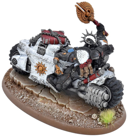 SPACE MARINES Primaris Chaplain On Bike #1 WELL PAINTED 40K White Scars