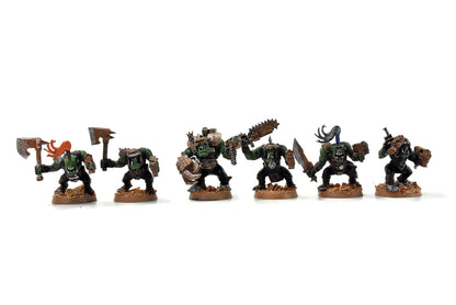 ORKS 10 Ork Boyz With Nob #11 WELL PAINTED 40K