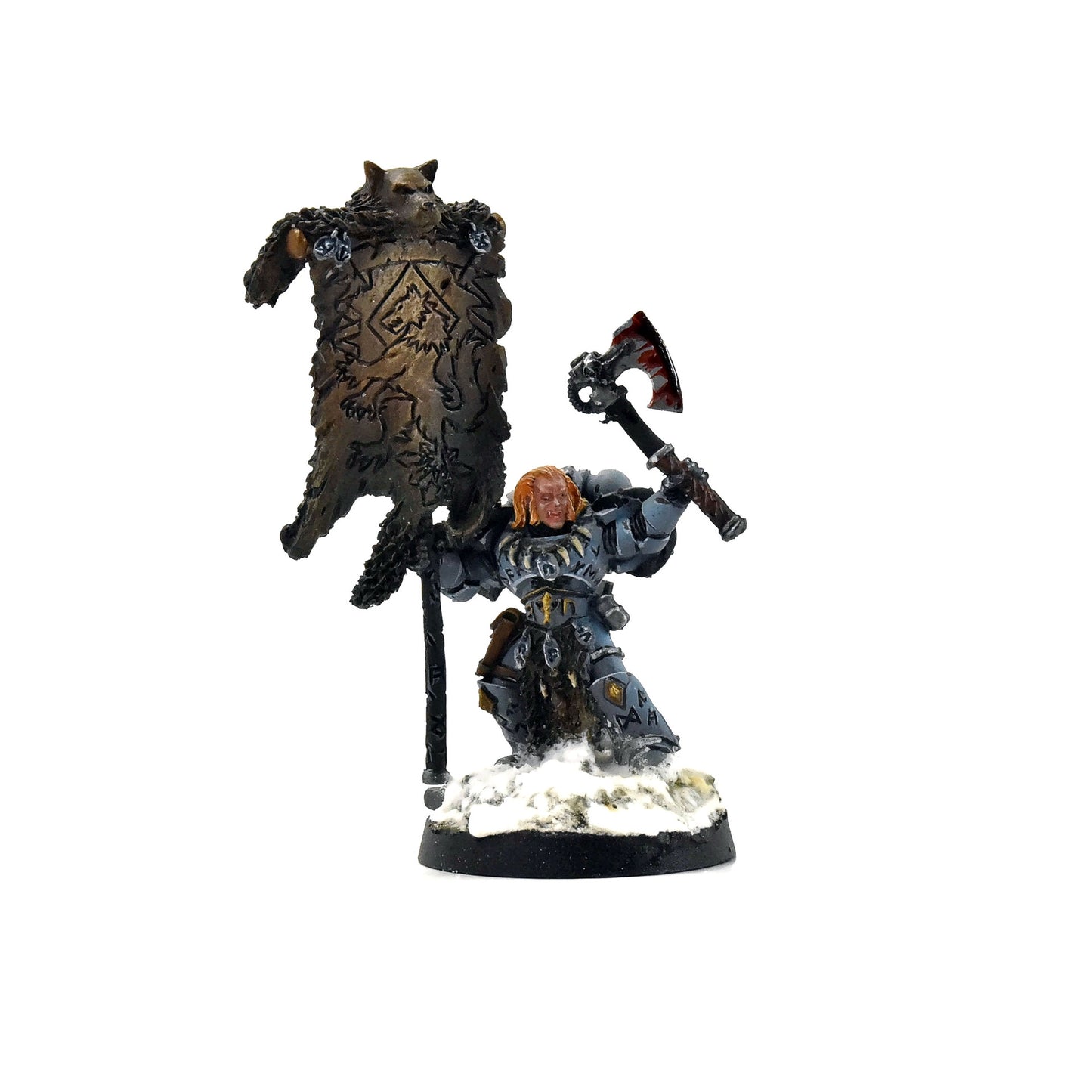 SPACE WOLVES Grey Hunter with Wolf Standard #1 40k
