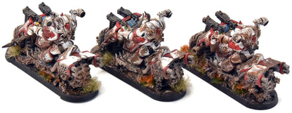 CHAOS SPACE MARINES 3 Bikers #2 WELL PAINTED Warhammer 40K