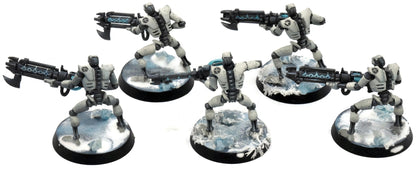 NECRONS 5 Necron Warriors #4 Warhammer 40K WELL PAINTED