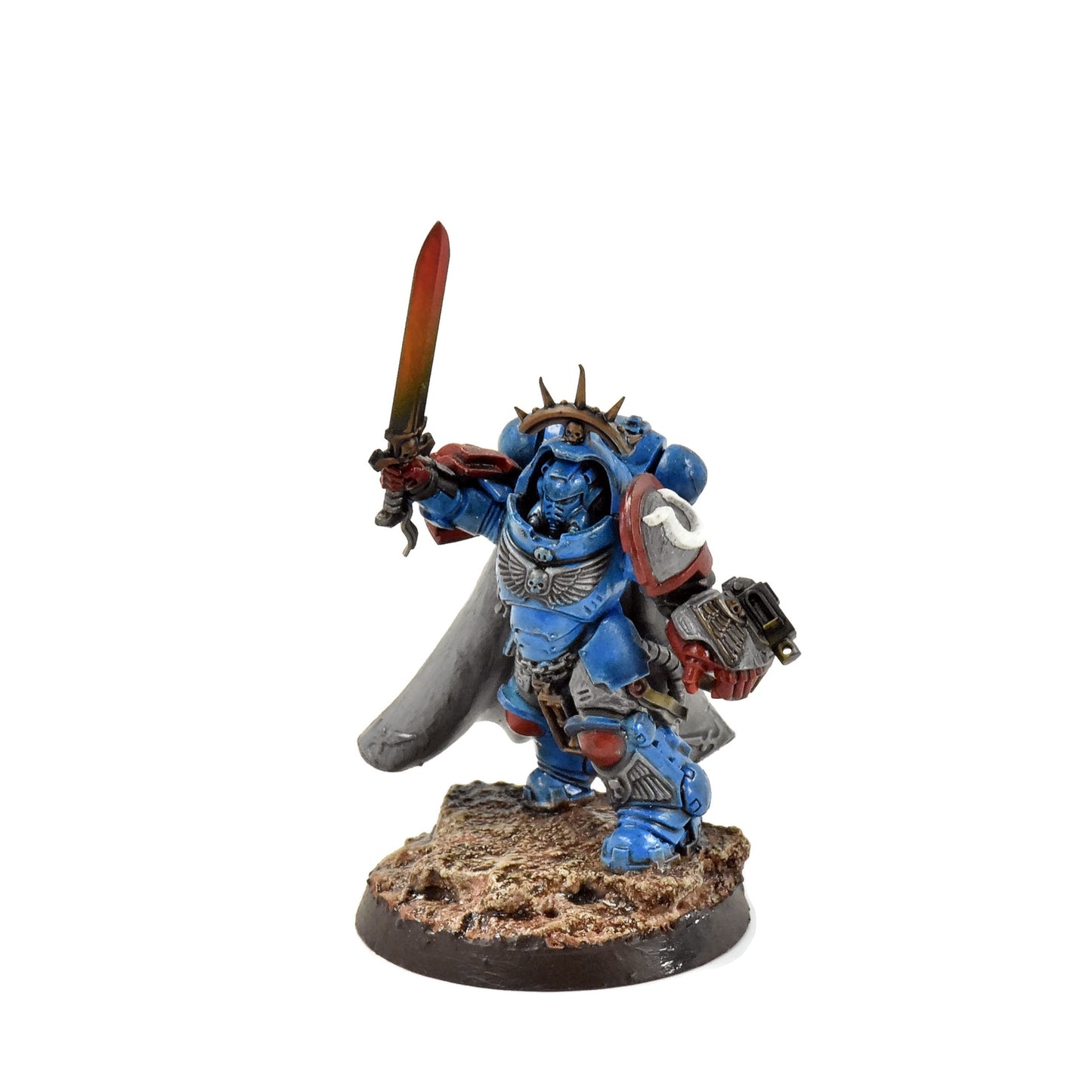 SPACE MARINES Captain in Gravis Armour #1 WELL PAINTED  Warhammer 40K