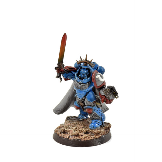 SPACE MARINES Captain in Gravis Armour #1 WELL PAINTED  Warhammer 40K