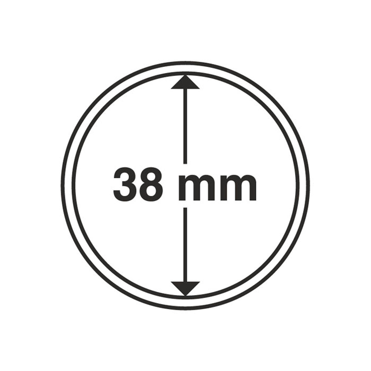 Coin Capsules Inner Diameter 38 MM