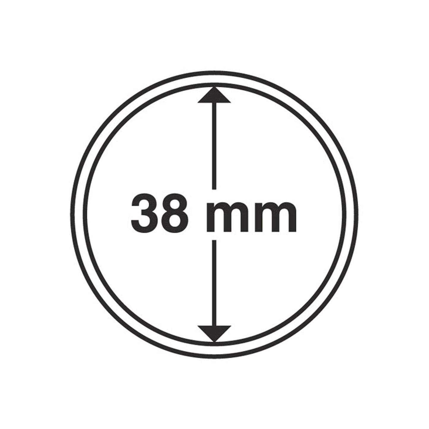 Coin Capsules Inner Diameter 38 MM