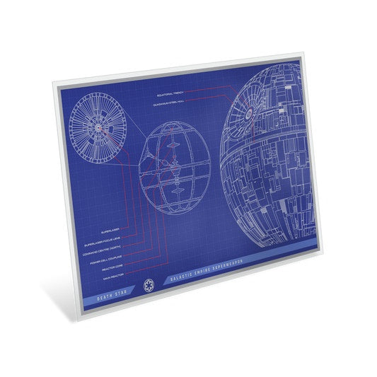 Star Wars™ Darth Vader Helmet™ Blueprint Foil 1oz Silver Collectible Foil