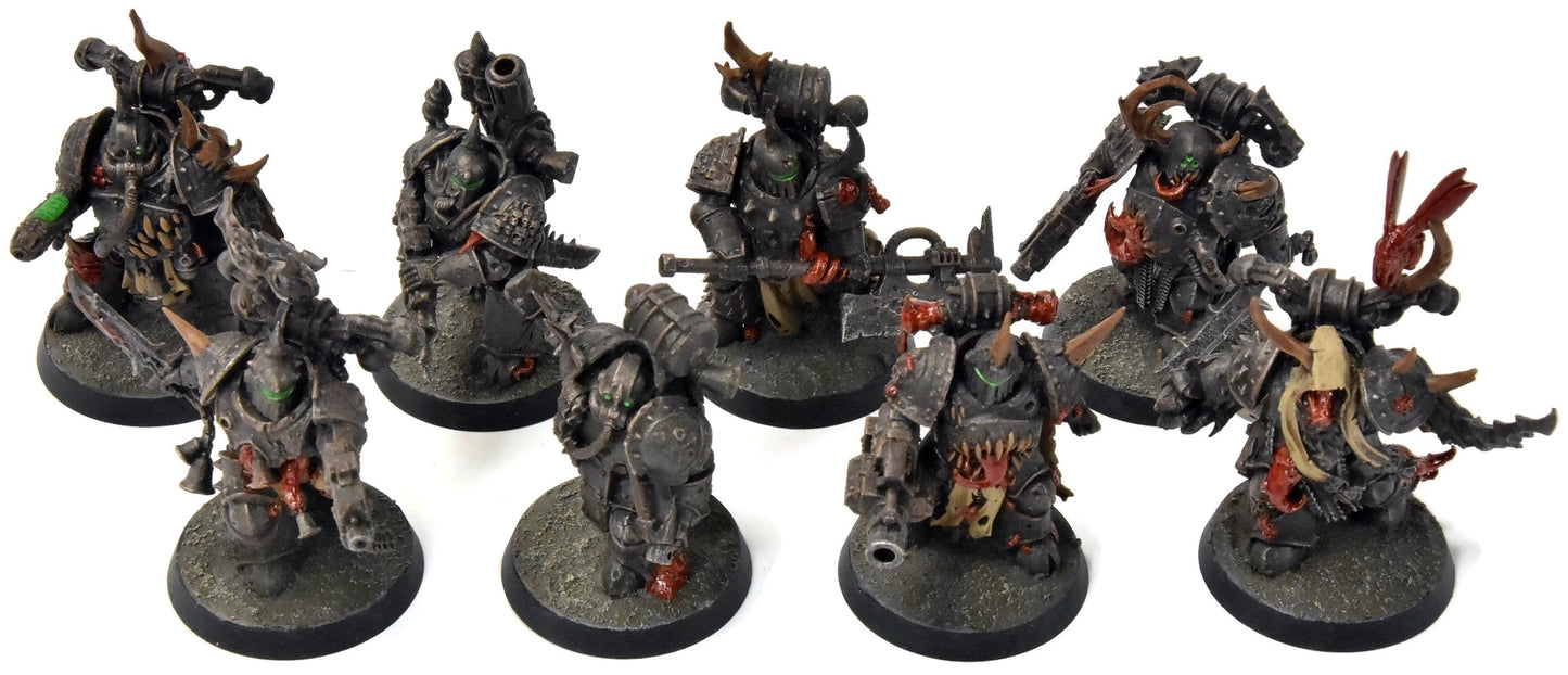 DEATH GUARD 8 Plague Marines #2 Warhammer 40K WELL PAINTED