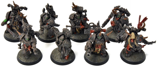 DEATH GUARD 8 Plague Marines #2 Warhammer 40K WELL PAINTED