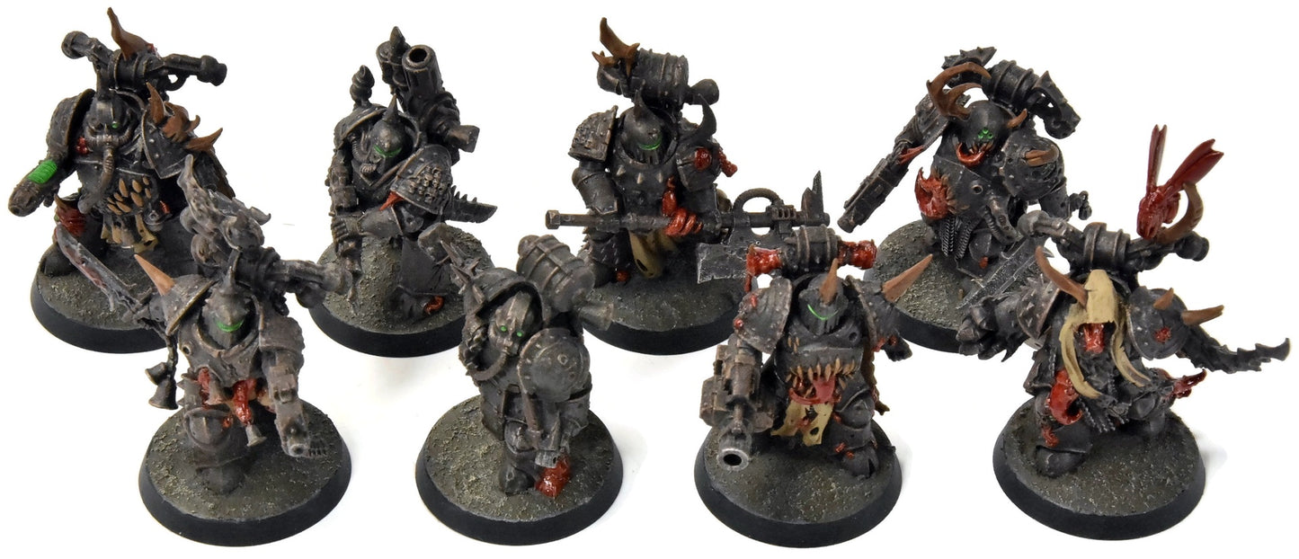DEATH GUARD 8 Plague Marines #2 Warhammer 40K WELL PAINTED