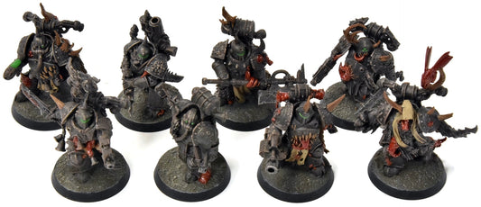 DEATH GUARD 8 Plague Marines #2 Warhammer 40K WELL PAINTED