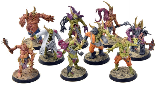 DEATH GUARD 9 Poxwalkers #1 WELL PAINTED Warhammer 40K