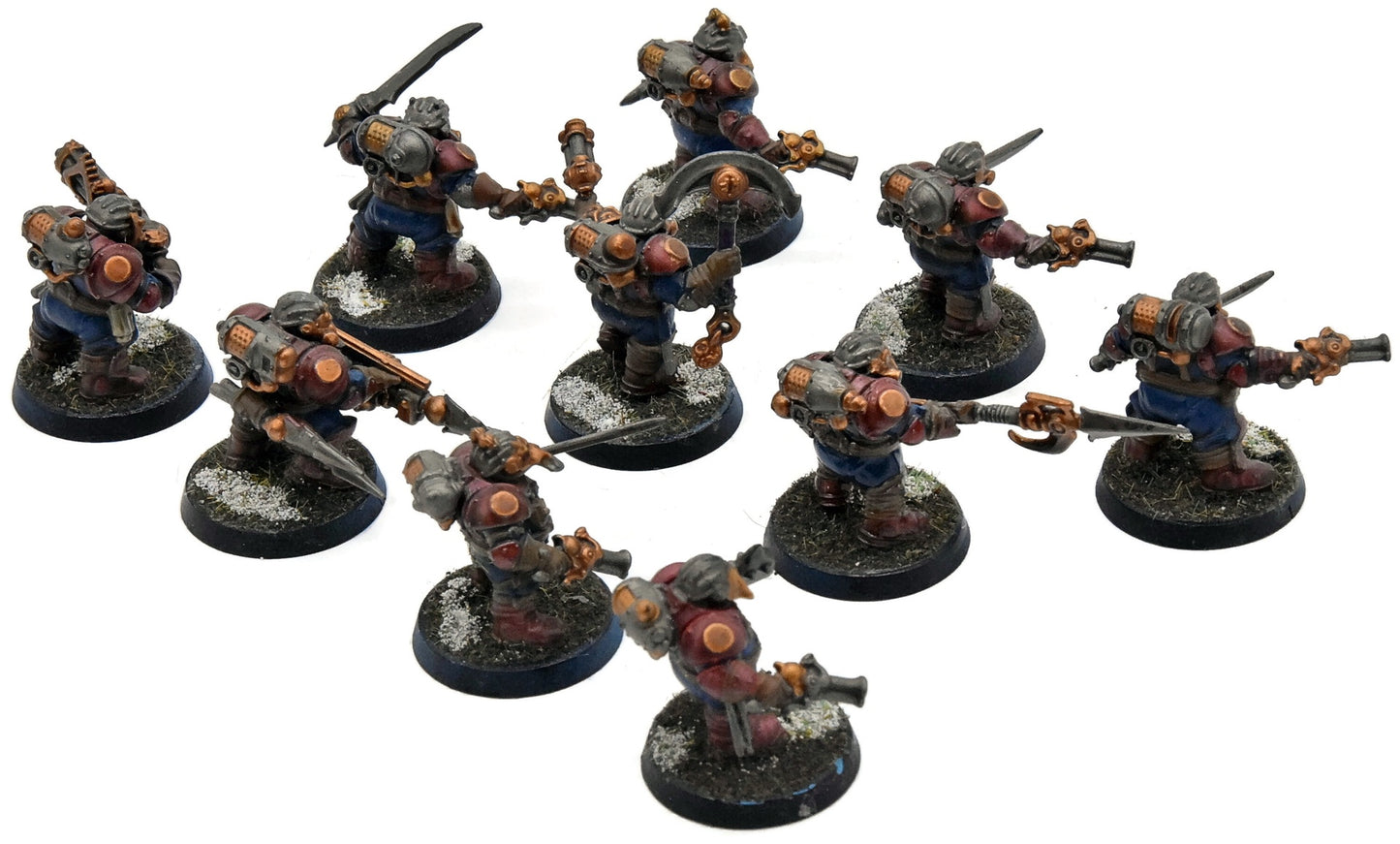 KHARADRON OVERLORDS 10 Arkanaut Company #1 WELL PAINTED Warhammer Sigmar