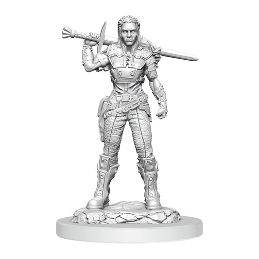 D&d Unpainted Minis Wv20 Orc Fighter Female