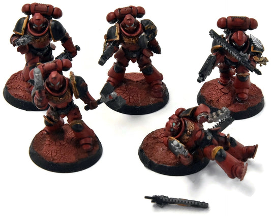 BLOOD ANGELS 5 Assault Intercessors #1 Warhammer 40K WELL PAINTED