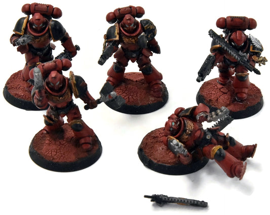 BLOOD ANGELS 5 Assault Intercessors #1 Warhammer 40K WELL PAINTED