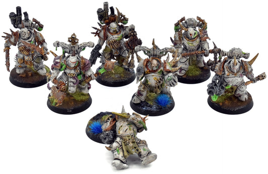 DEATH GUARD 7 Plague Marines #2 Warhammer 40K WELL PAINTED