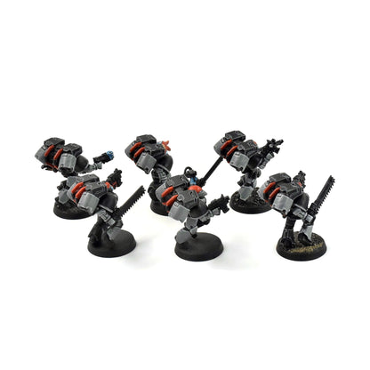 SPACE MARINES 6 Assault Marines #2 WELL PAINTED Warhammer 40K
