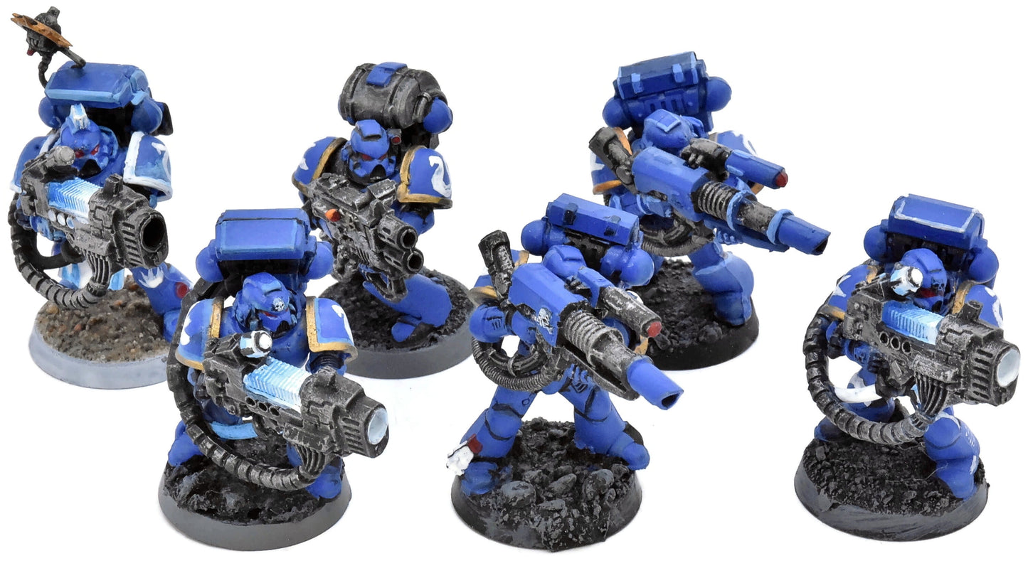 SPACE MARINES 6 Devastators #1 WELL PAINTED Warhammer 40K 0271