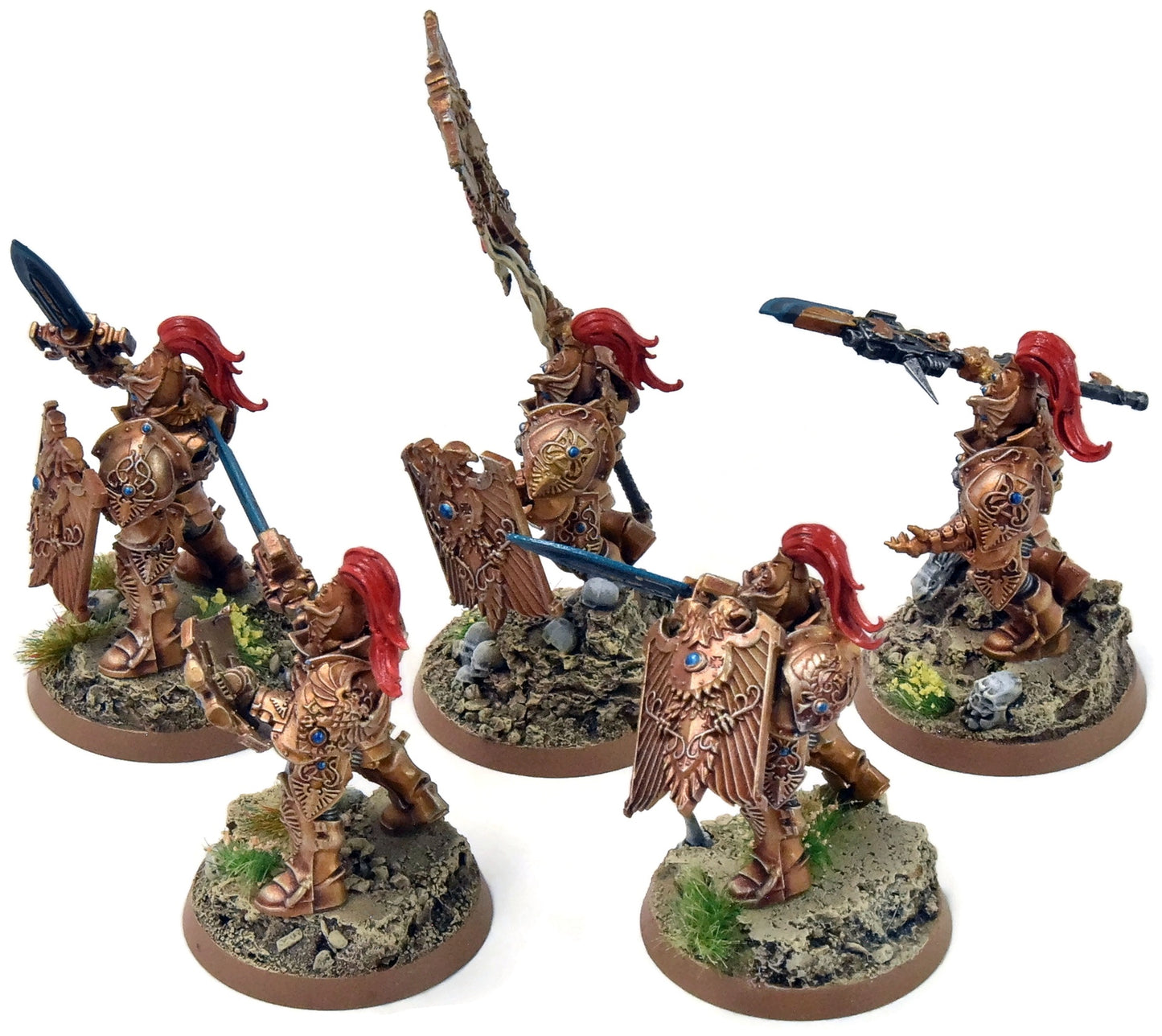 ADEPTUS CUSTODES 5 Custodian Guards Squad #4 PRO PAINTED Warhammer 40K