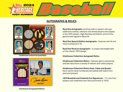 2024 Topps Heritage High Number Baseball Blaster Value Box