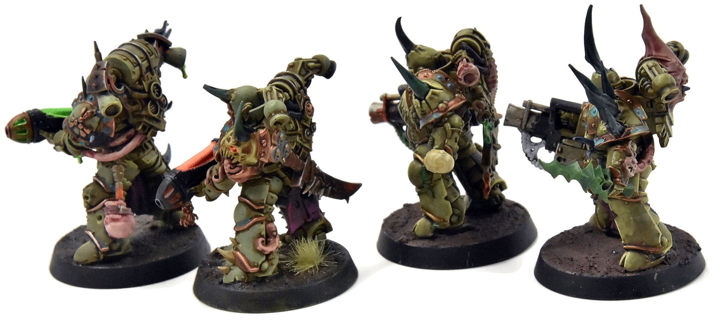 DEATH GUARD 4 Plague Marines with Special Weapons #4 PRO PAINTED 40K