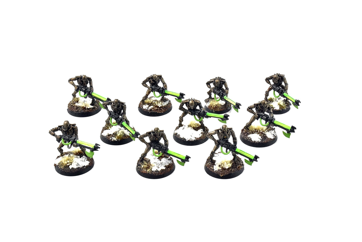 NECRONS 10 NECRON Warriors #2 WELL PAINTED Warhammer 40k