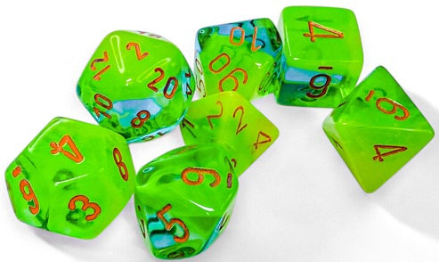 Gemini 7-die Set Plasma Green- Teal/orange Luminary