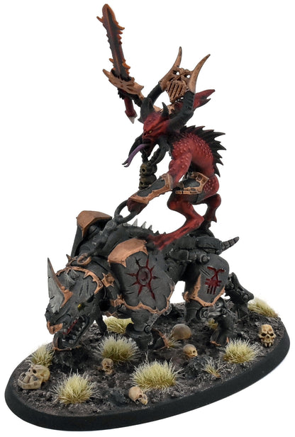 CHAOS DAEMONS Herald on juggernaut converted #1 WELL PAINTED Warhammer 40K
