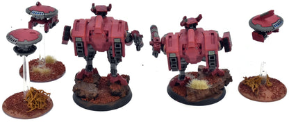 TAU EMPIRE 2 Xv8 Crisis Battlesuits #3 WELL PAINTED Warhammer 40K