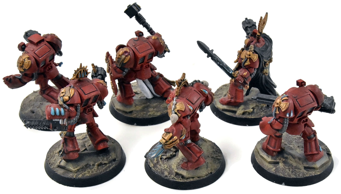 BLOOD ANGELS 6 Terminator Squad #1 WELL PAINTED Warhammer 40K
