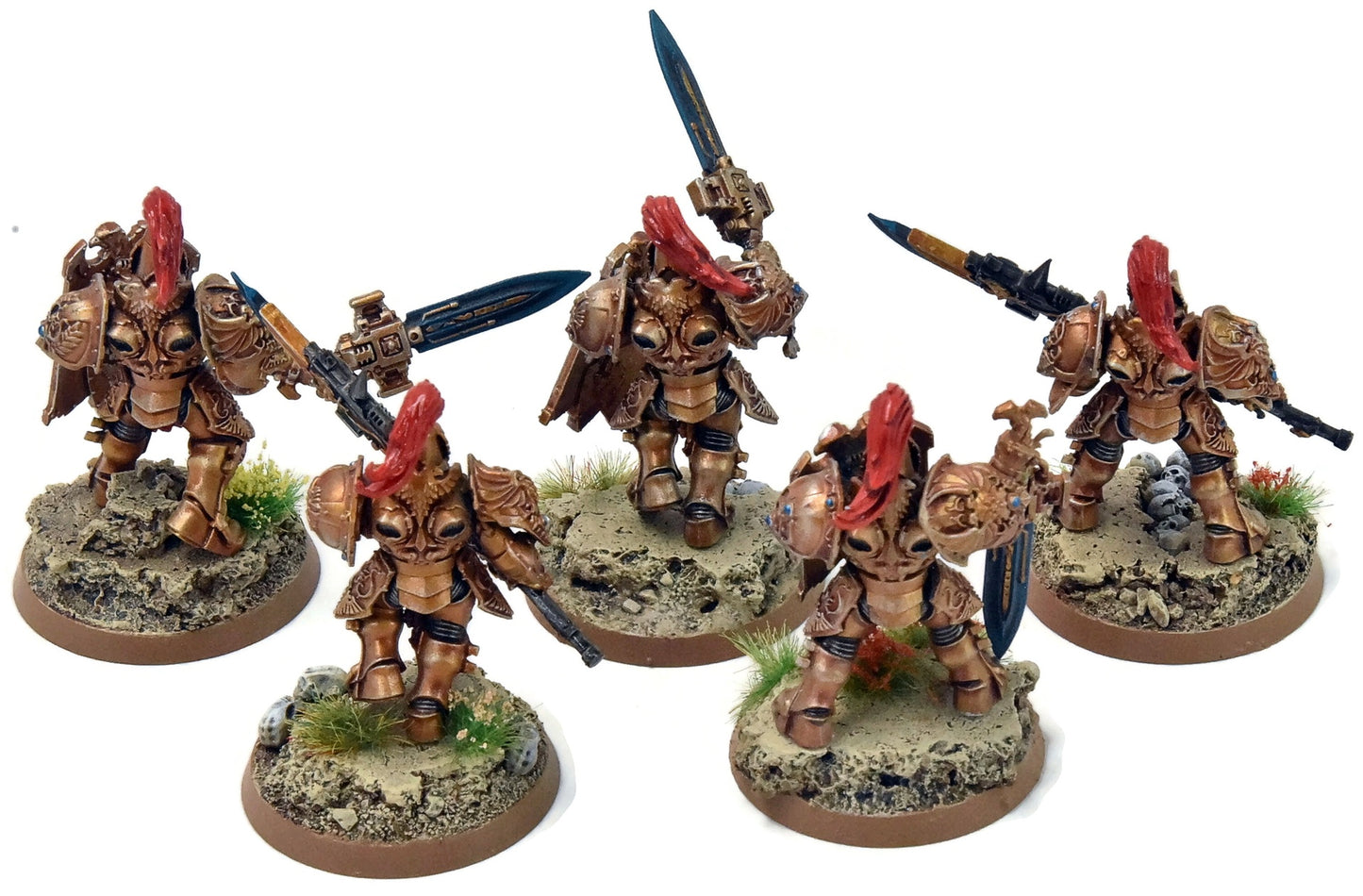 ADEPTUS CUSTODES 5 Custodian Guards Squad #1 PRO PAINTED Warhammer 40K