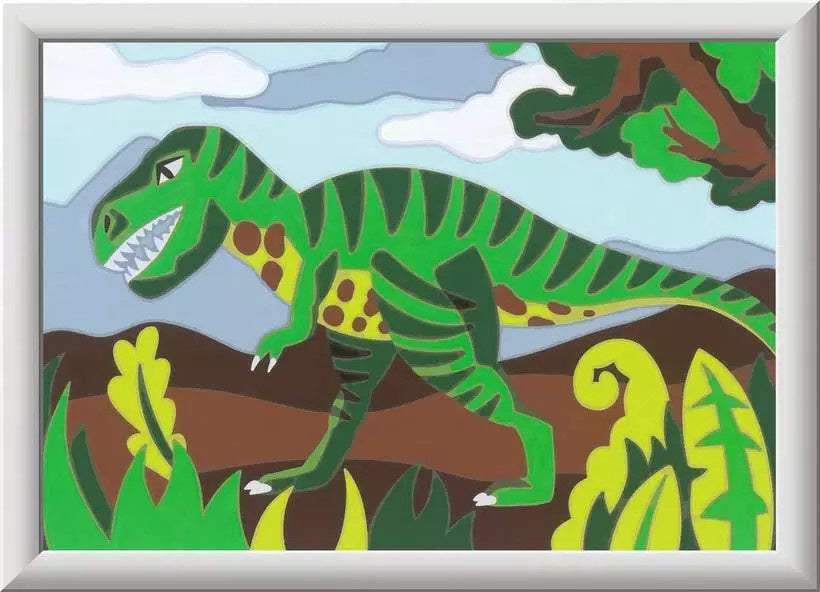 CreArt Roaming Dinosaur - Paint by numbers for kids 9 years up