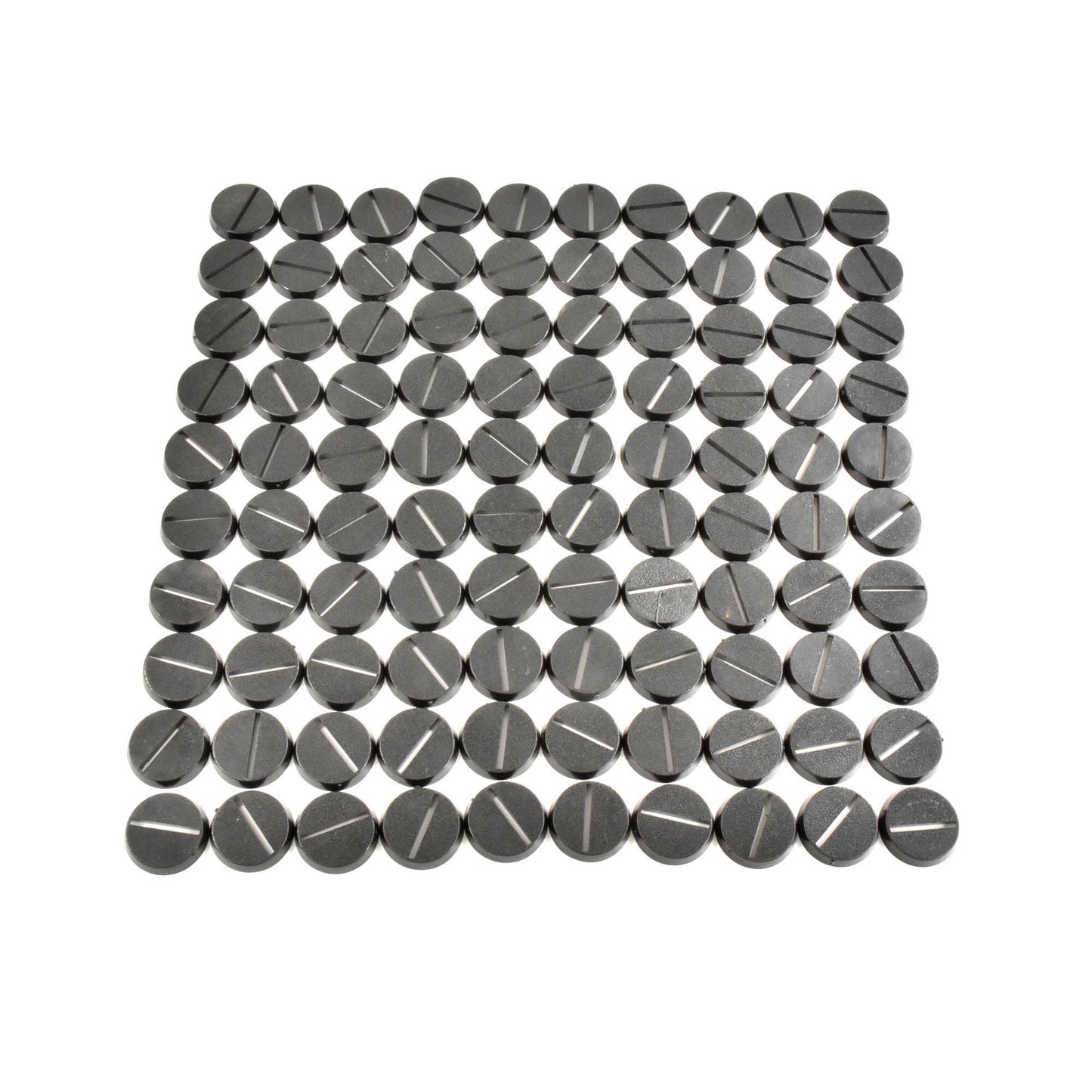 100 * 25mm Round with slot Bases