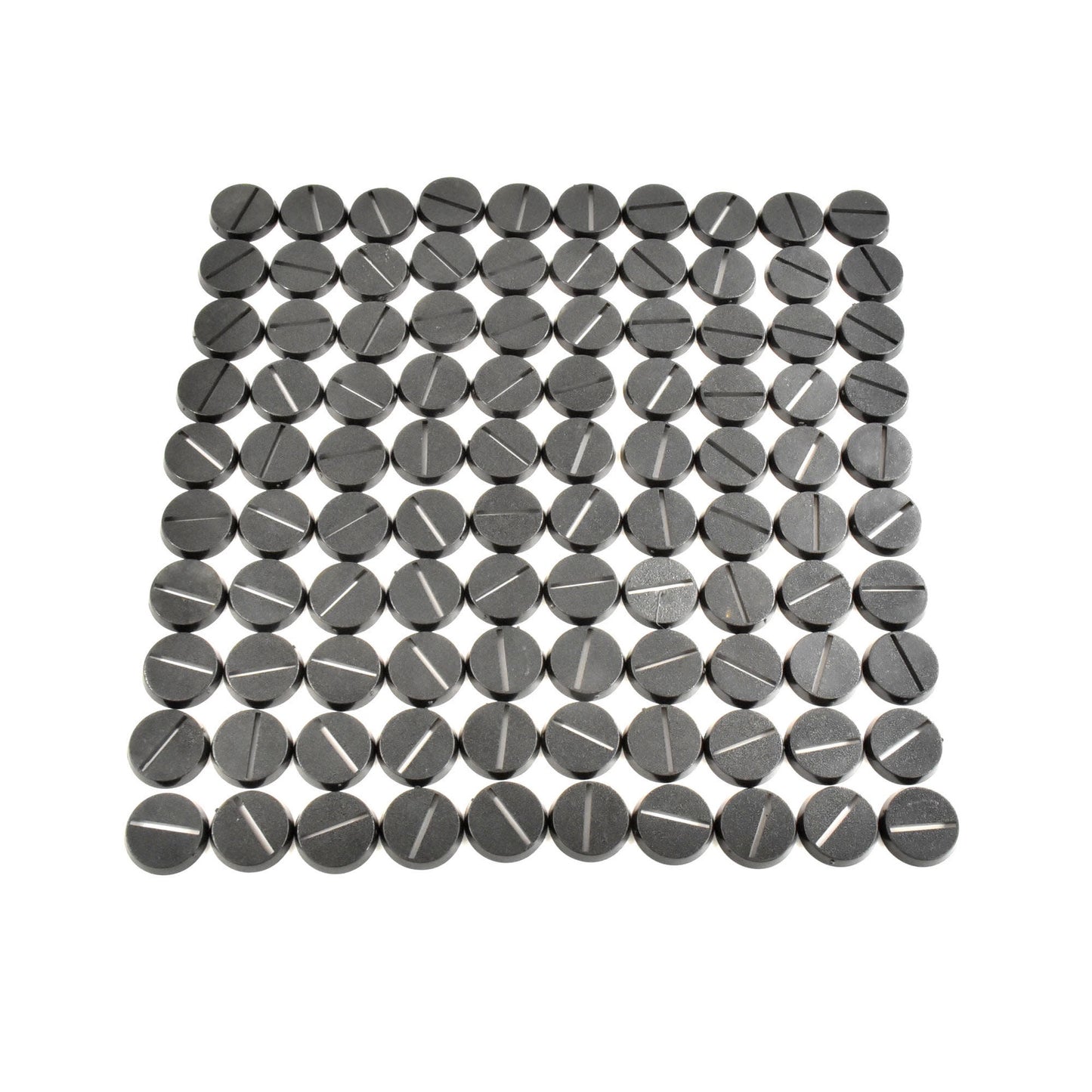 100 * 25mm Round with slot Bases