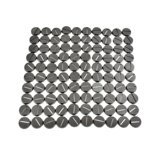 100 * 25mm Round with slot Bases