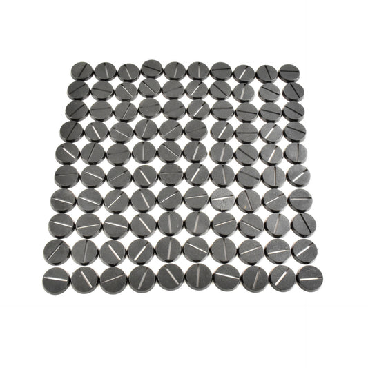100 * 25mm Round with slot Bases