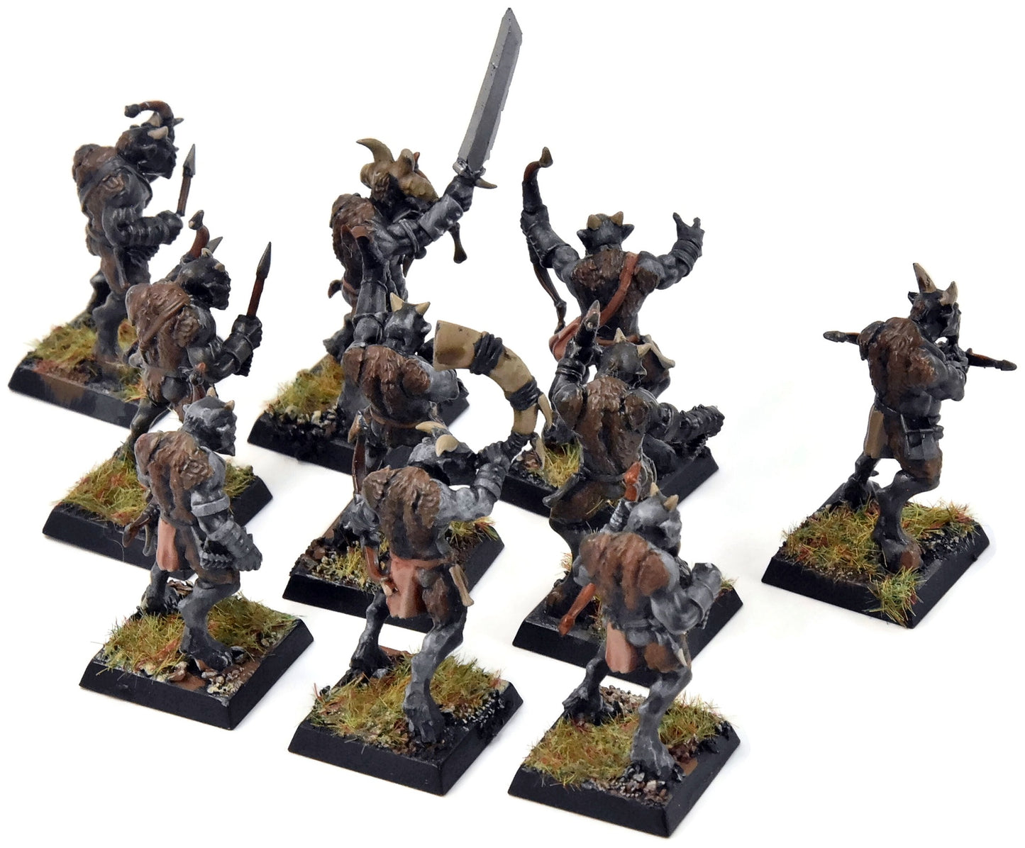 BEASTMEN 10 Ungors With Bows #2 WELL PAINTED Fantasy