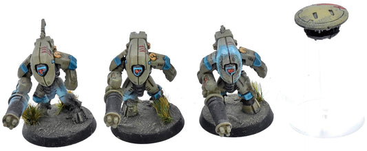 TAU EMPIRE 3 Xv25 Stealth Battlesuits With Drones #2 WELL PAINTED Warhammer 40K