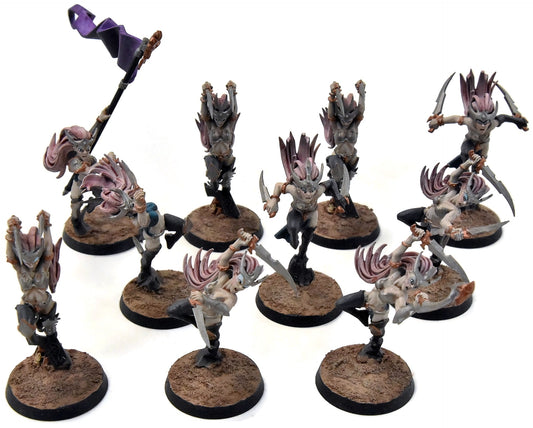 DAUGHTERS OF KHAINE 10 Witch Elves #1 WELL PAINTED Sigmar