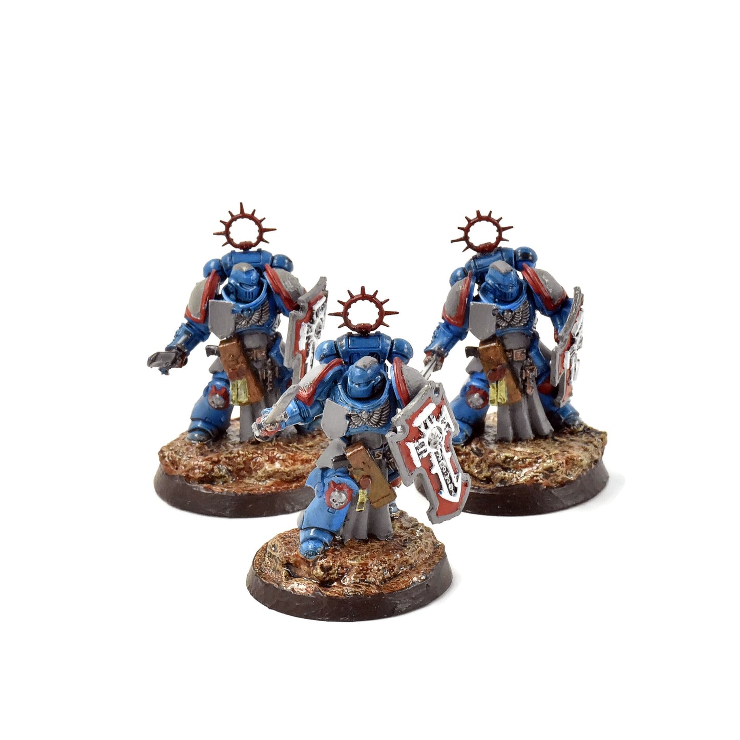 Space Marines 3 Vétérans de la Garde de la Lame #1 BIEN PEINT Ultramarines 40K
