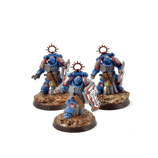 SPACE MARINES 3 Bladeguard Veterans #1 WELL PAINTED Ultramarines 40K