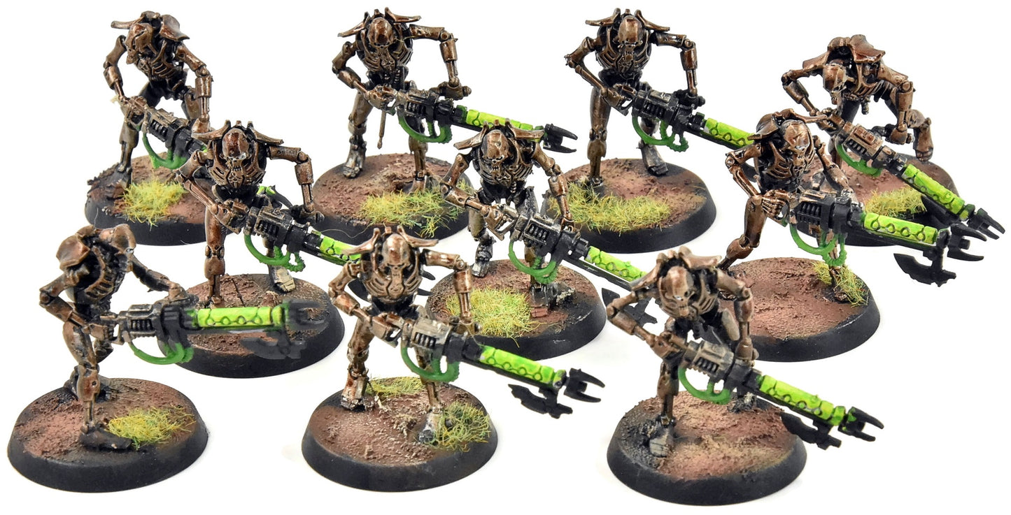 NECRONS 10 Warriors #2 Warhammer 40K WELL PAINTED 1467