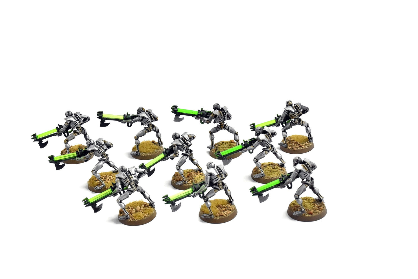 NECRONS 10 necron warriors #1 WELL PAINTED 40K