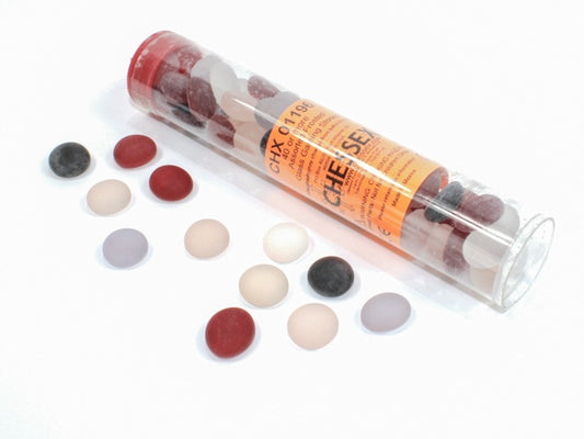 Glass Stones Frosted Mixed Colors Qty 40 Tube Chessex (CHX01196)
